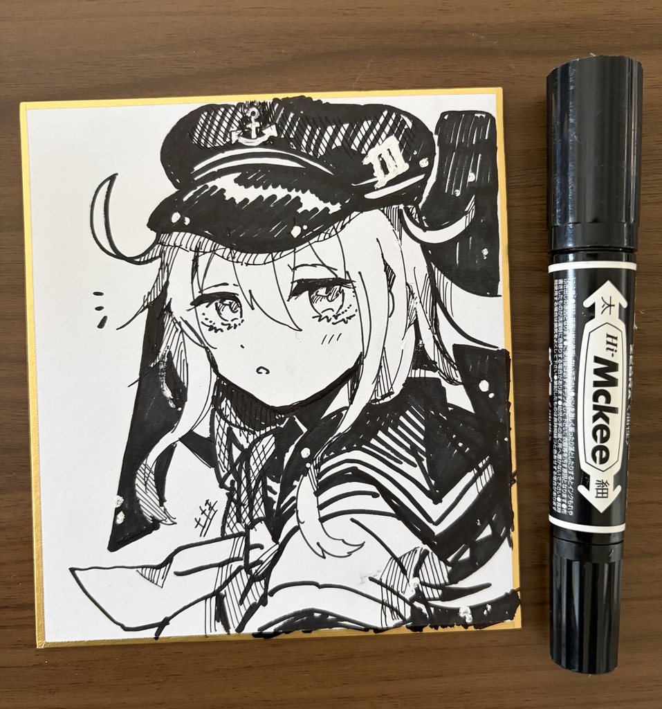 艦隊これくしょん 響 ミニ色紙  12✖️13.5