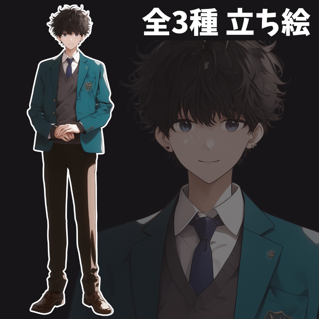 男子高校生_差分有り【立ち絵・イラスト08】