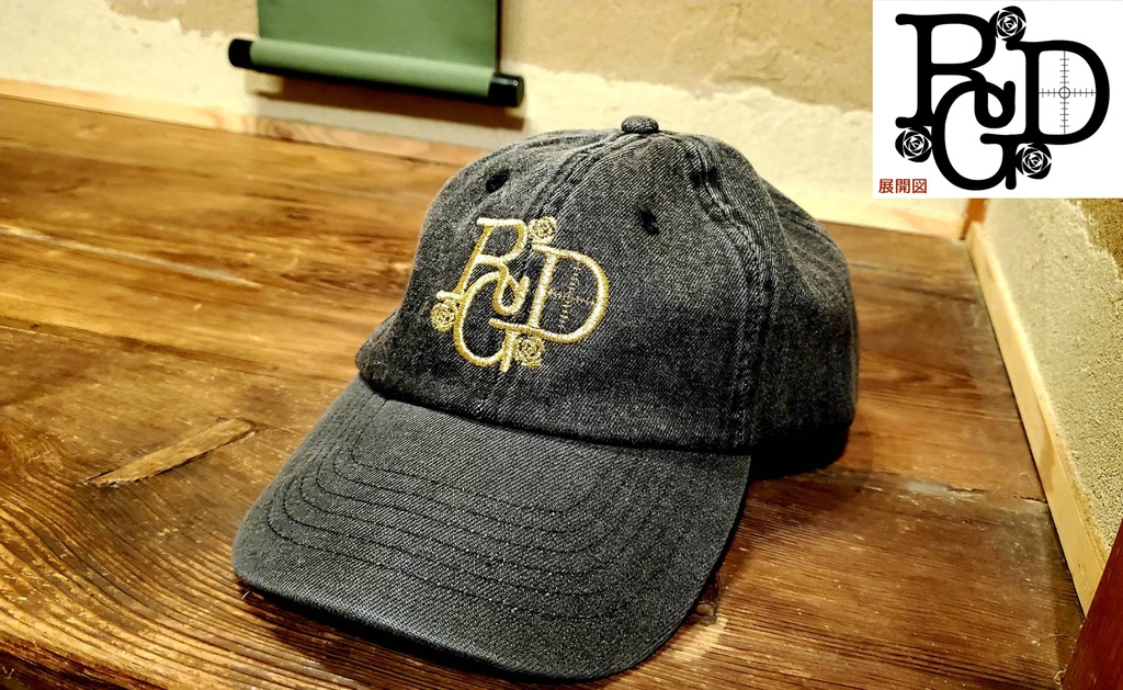 【RGD】デニムキャップ(BLACK、BLUE)