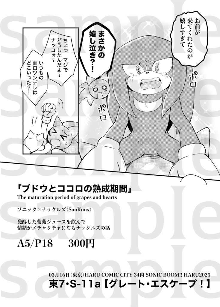 【SONIC】ブドウとココロの熟成期間(ソニック×ナックルズ)
