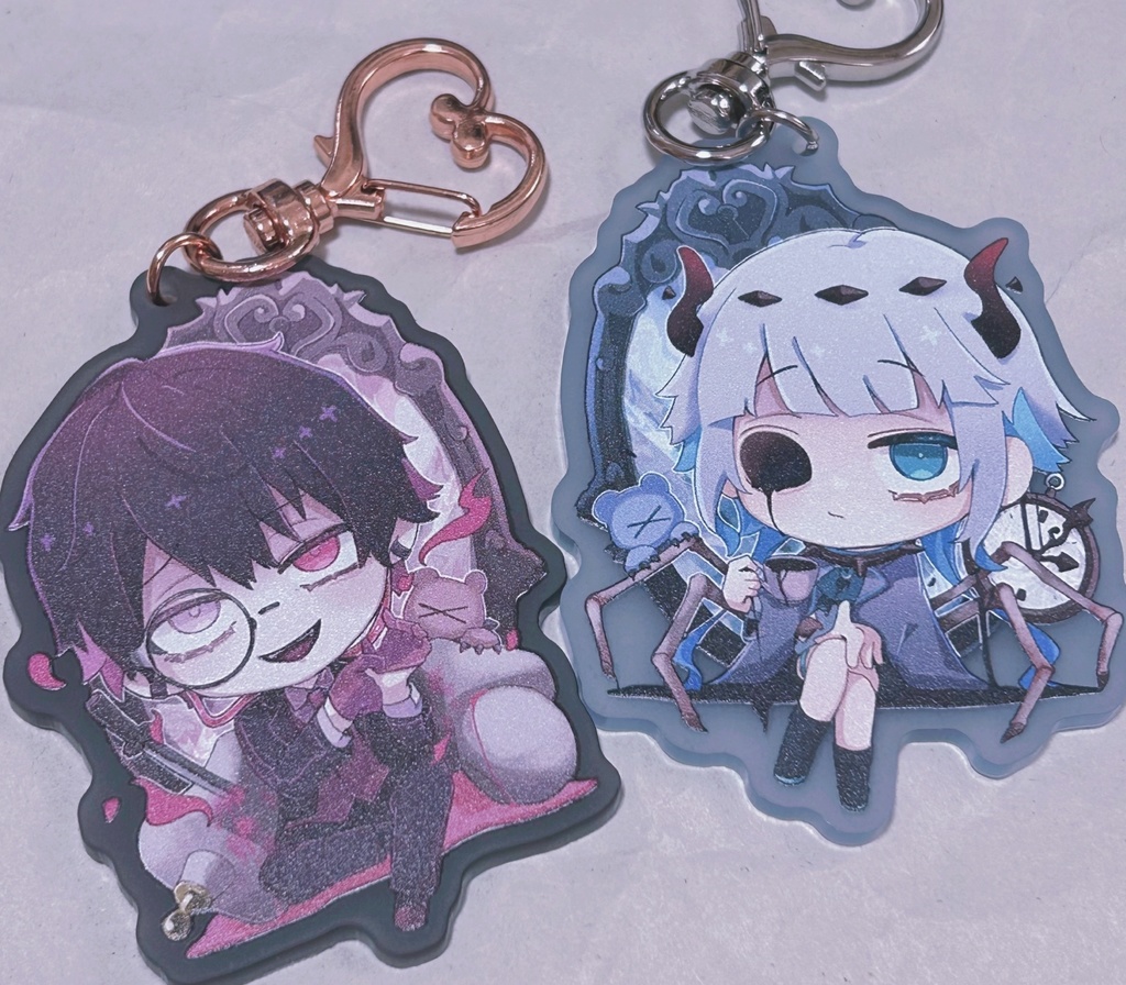 【コミティア150】アクリルキーホルダー【🦂🩷・💀🩵】