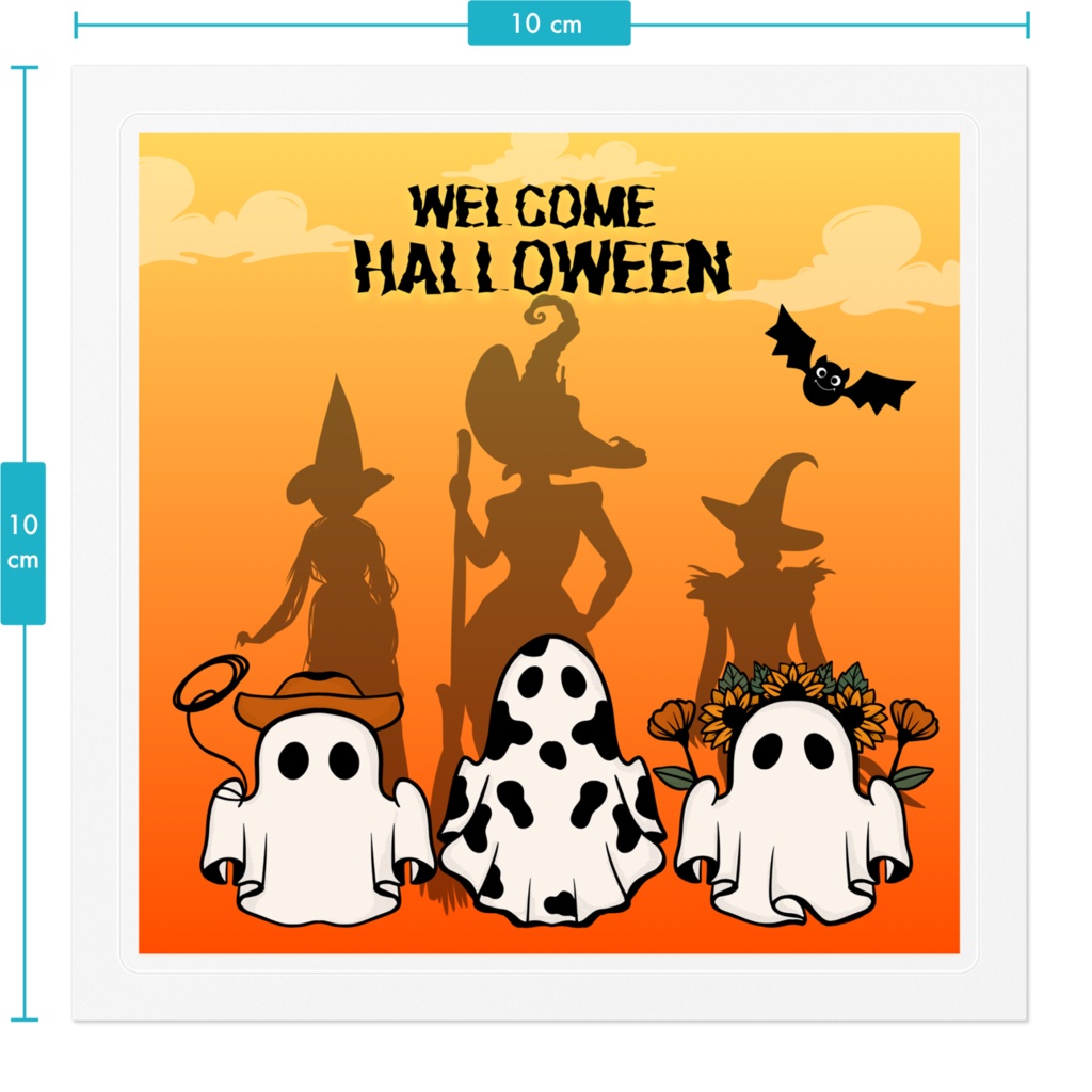 ハロウィン 魔女シルエット