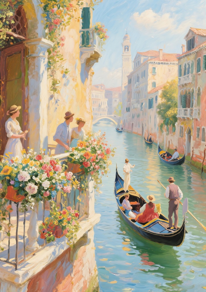 穏やかな運河の流れ