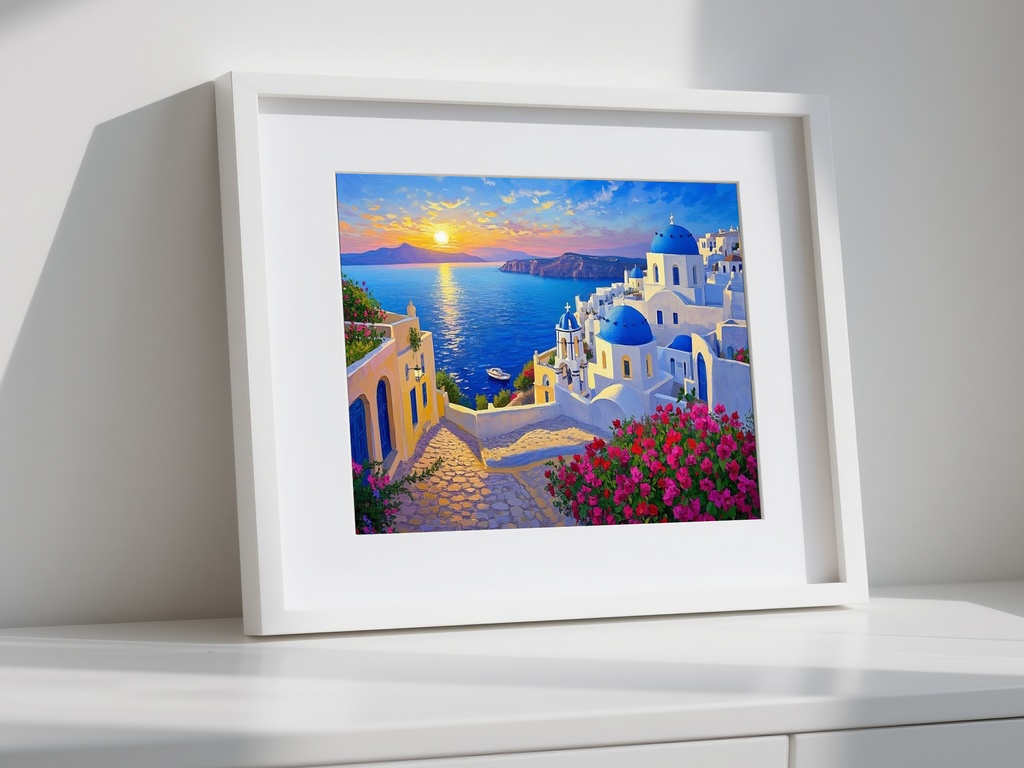 サントリーニの夕景