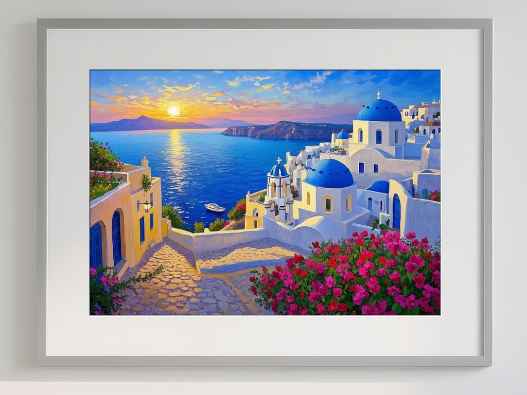 サントリーニの夕景