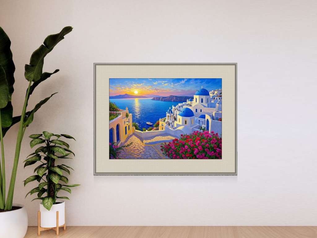 サントリーニの夕景