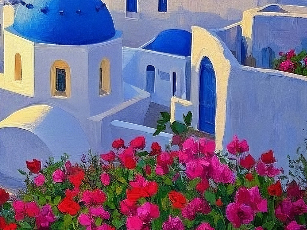 サントリーニの夕景