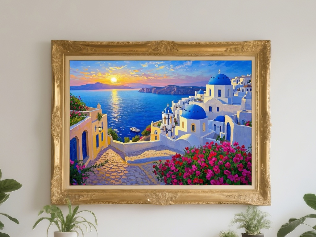 サントリーニの夕景