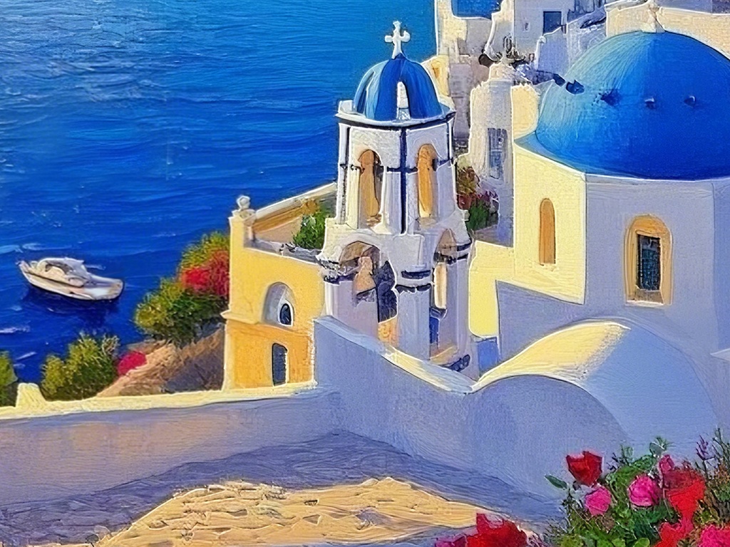 サントリーニの夕景