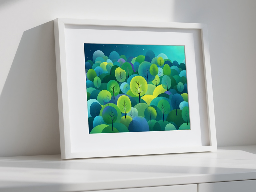 夢のような丸い木の森