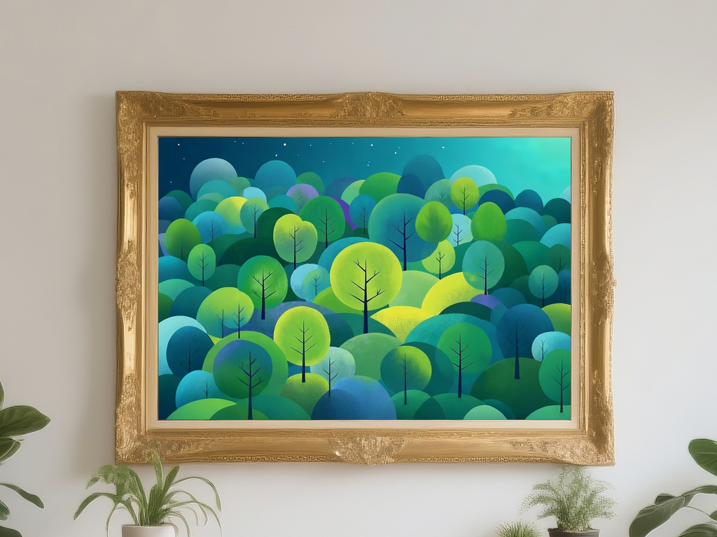 夢のような丸い木の森