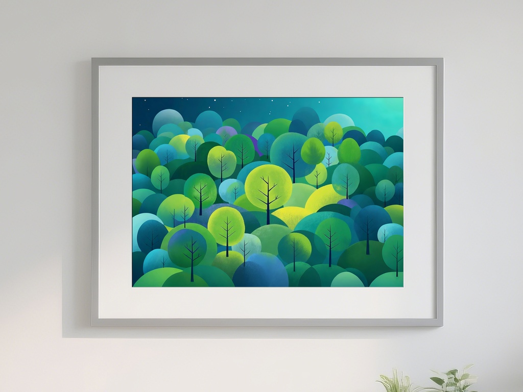 夢のような丸い木の森