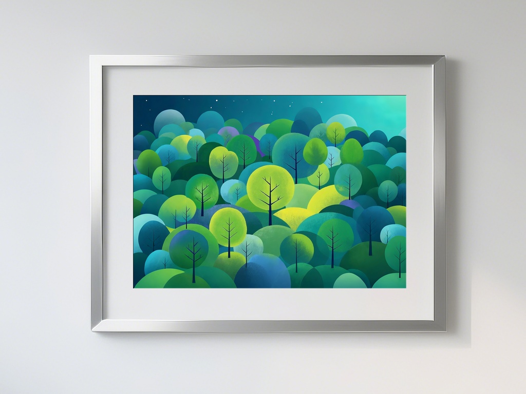 夢のような丸い木の森