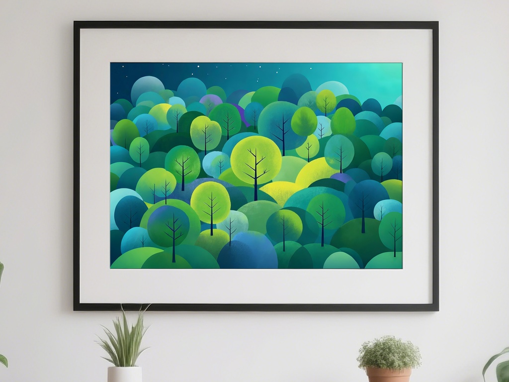 夢のような丸い木の森