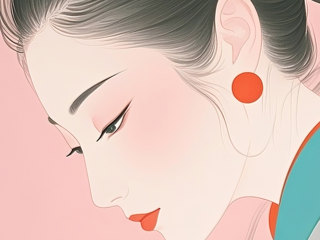 モダンな和風横顔