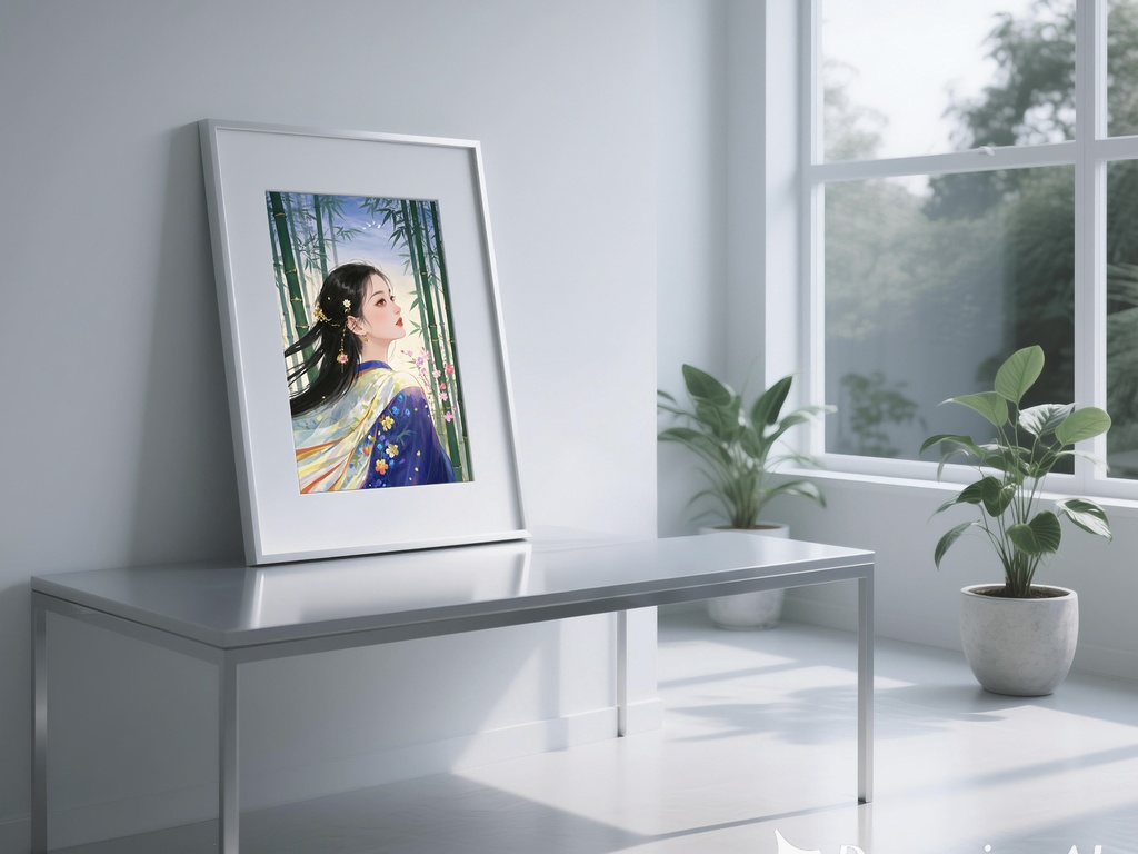 竹林の幻想的な美人