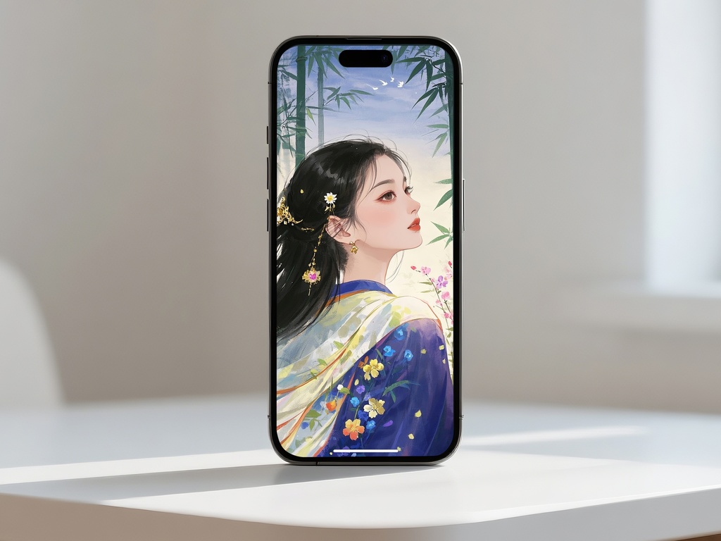 竹林の幻想的な美人