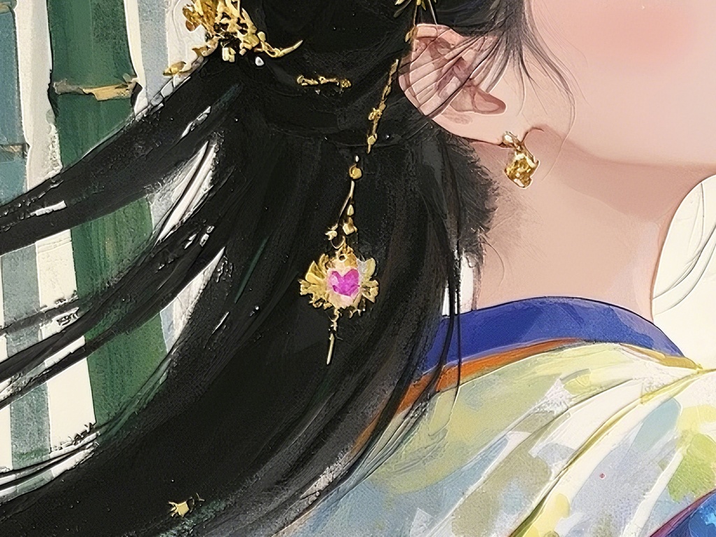 竹林の幻想的な美人