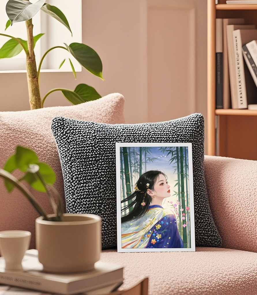 竹林の幻想的な美人