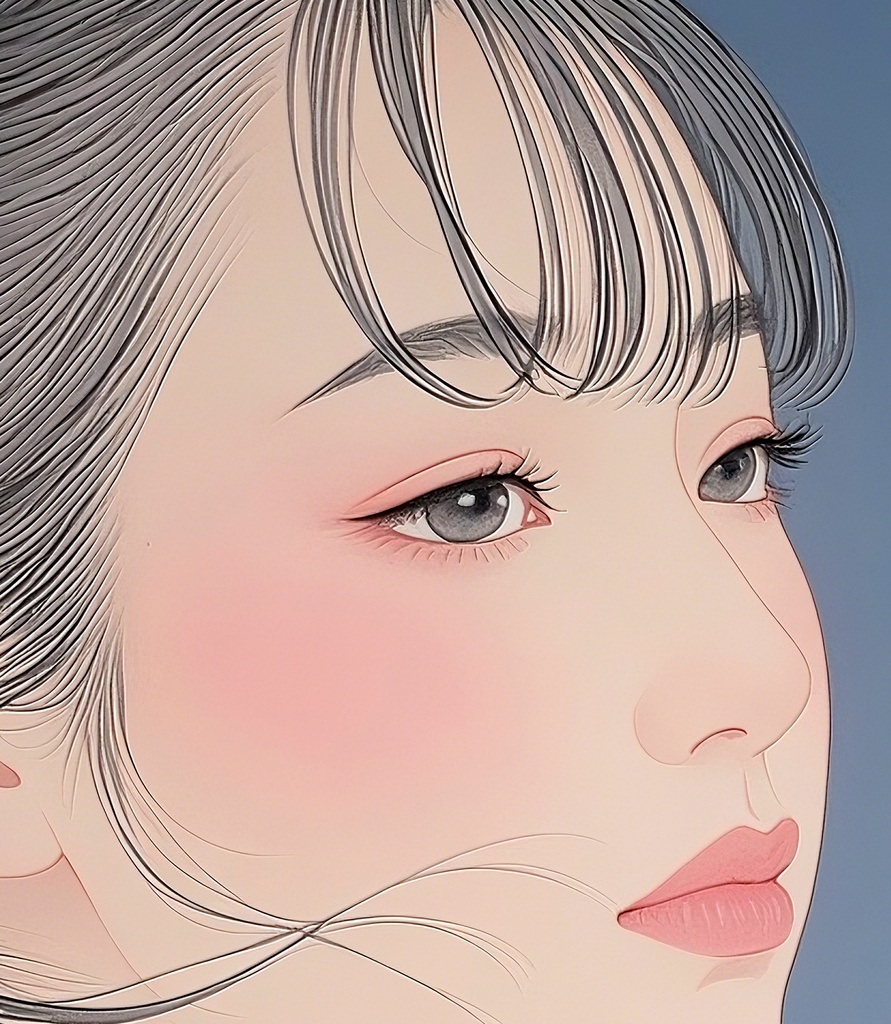 あどけなさの残る横顔