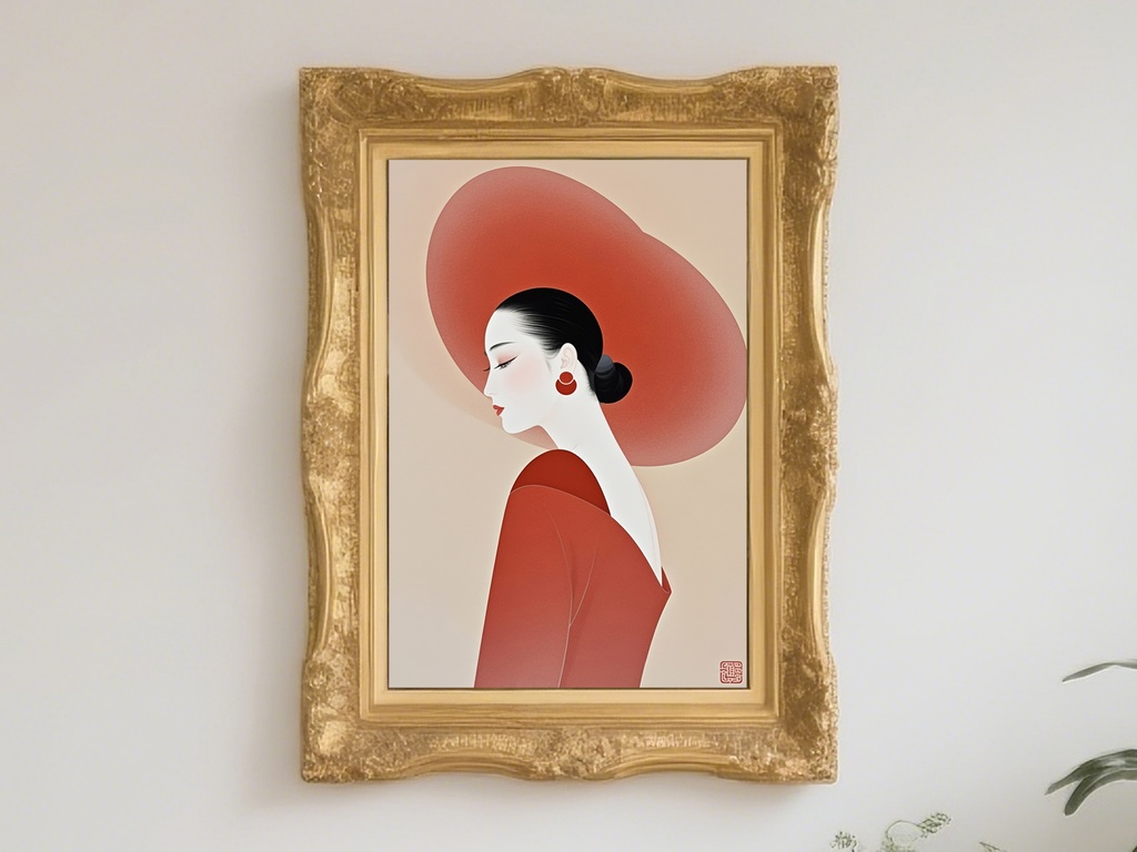 赤い帽子の貴婦人