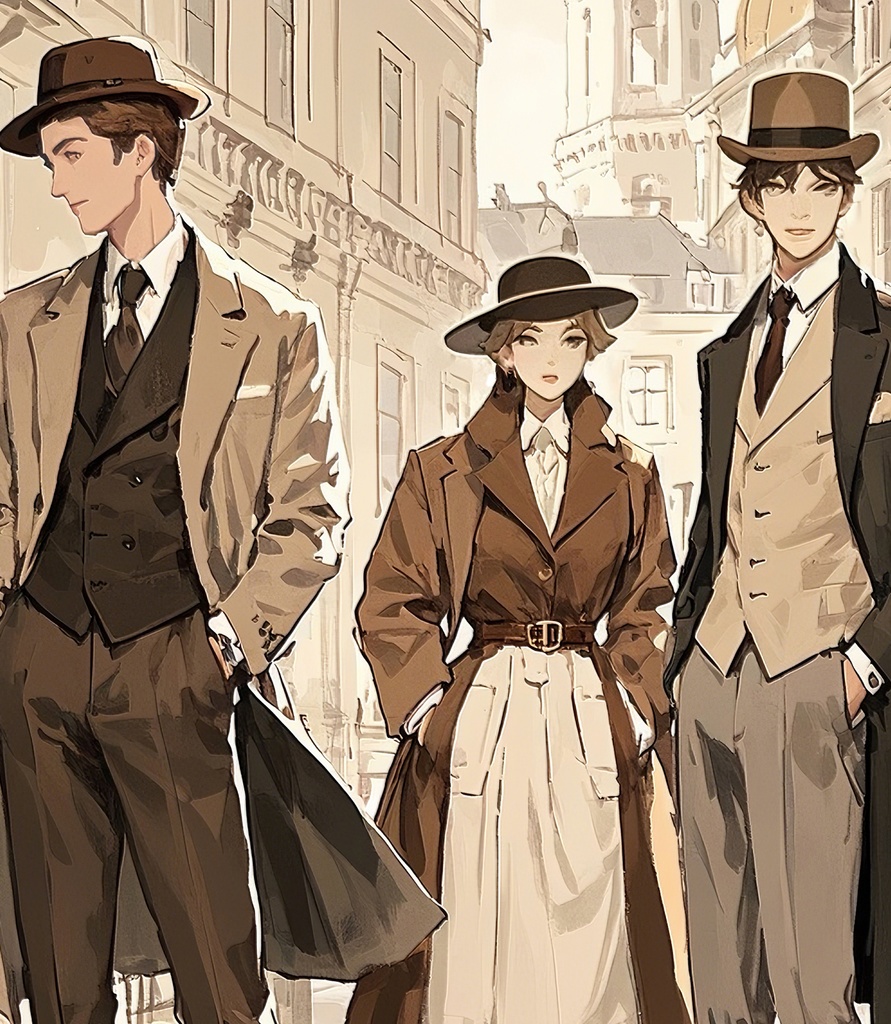 三人の紳士淑女