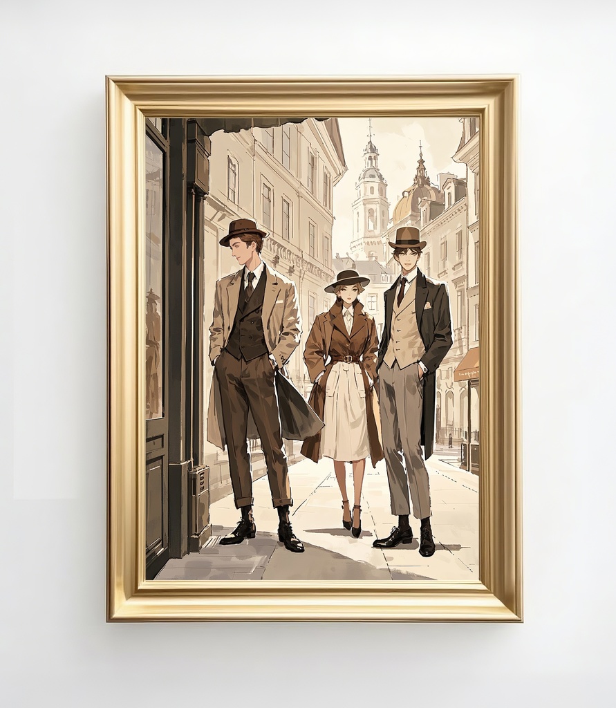 三人の紳士淑女