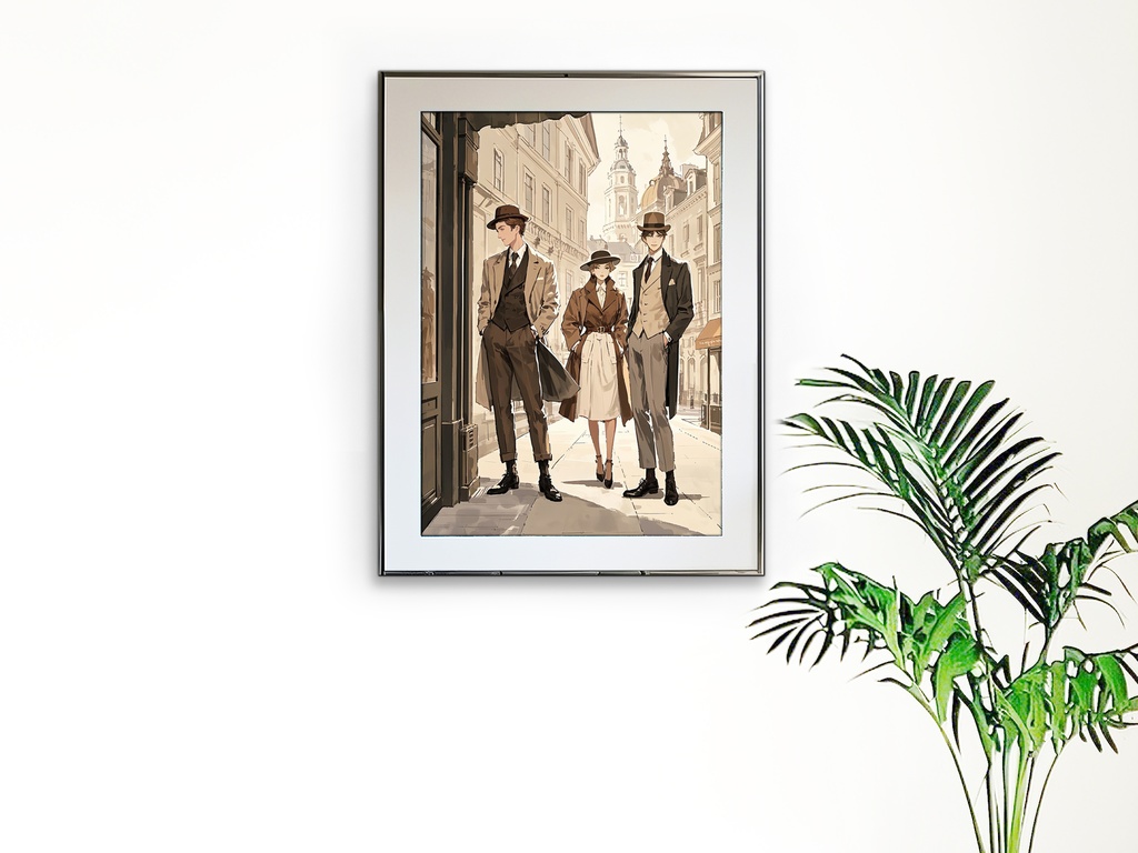 三人の紳士淑女