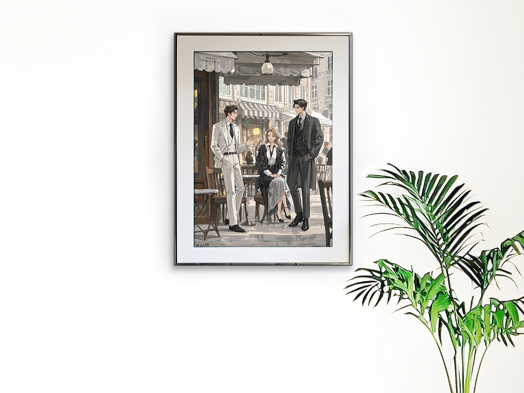 都会的カフェシーン