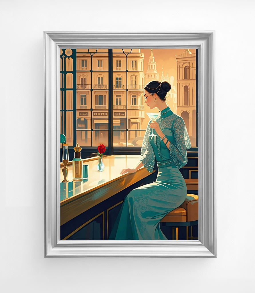 ティールカラードレス