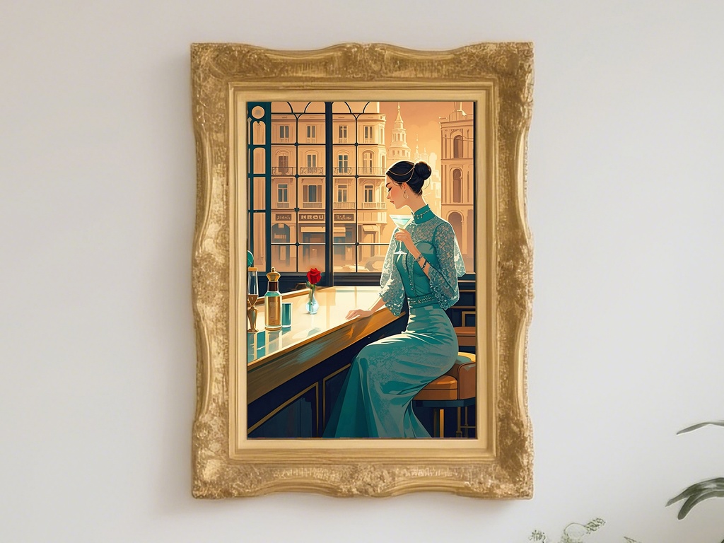 ティールカラードレス