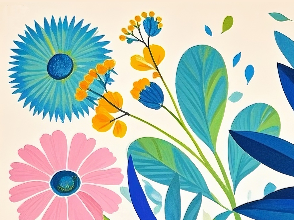 北欧風の植物イラスト