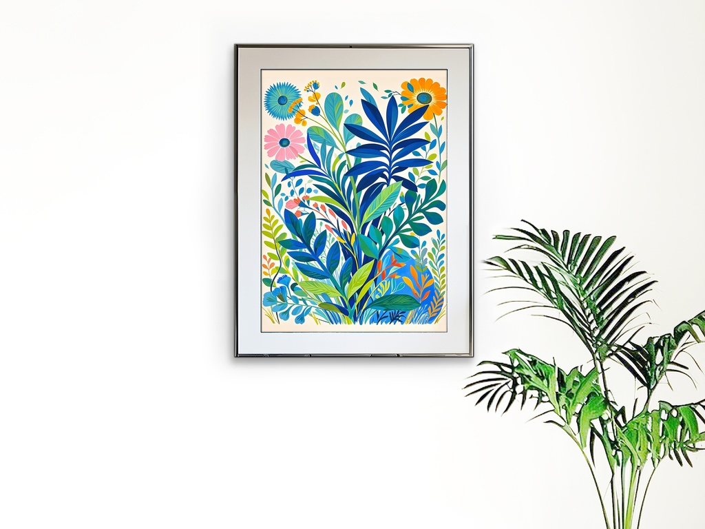 北欧風の植物イラスト