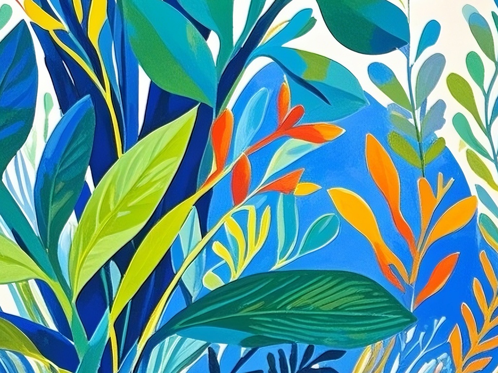 北欧風の植物イラスト