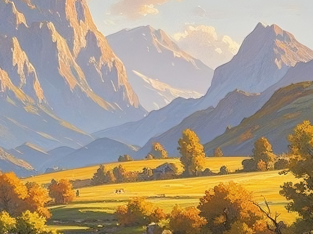 山小屋と渓流の風景