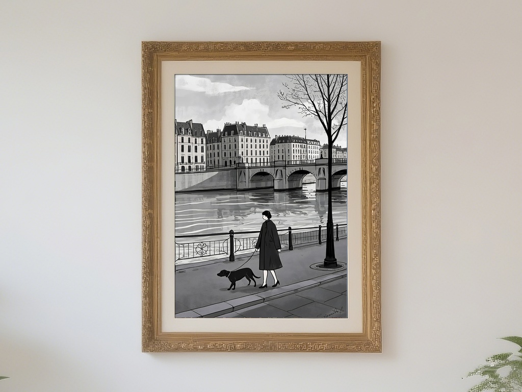 パリのモノクロ風景