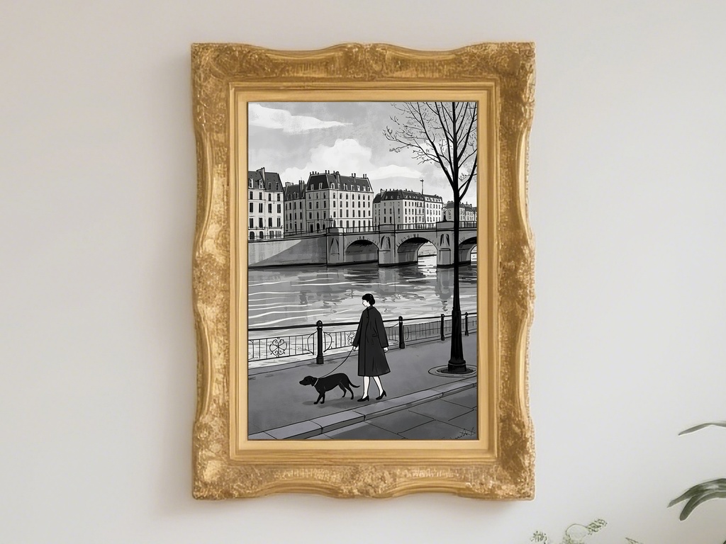 パリのモノクロ風景