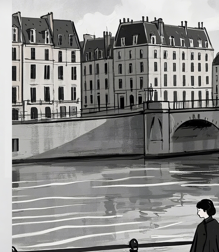 パリのモノクロ風景