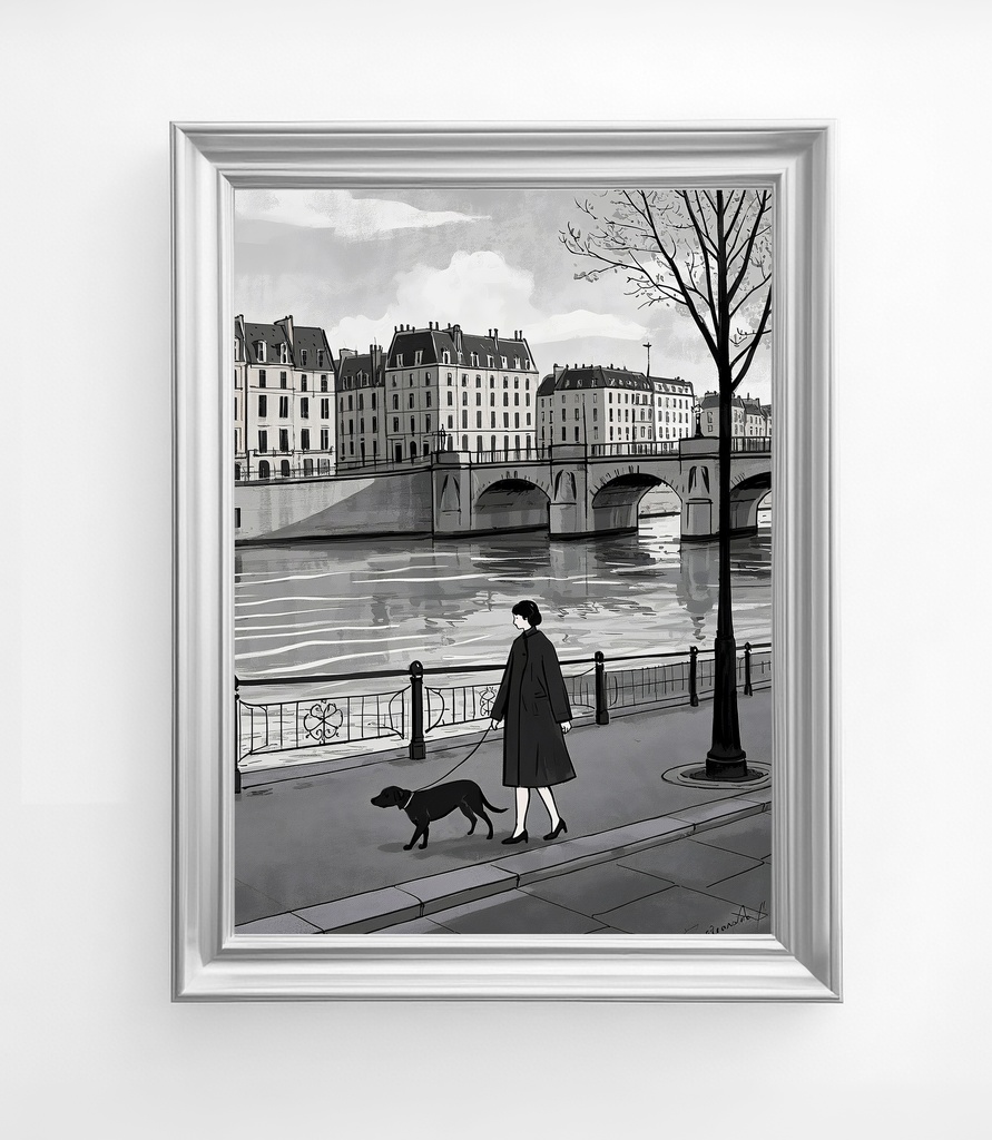 パリのモノクロ風景