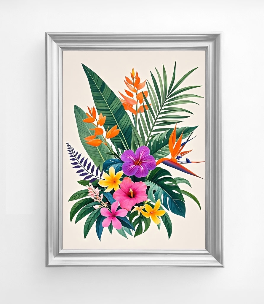 調和と安らぎの花の絵