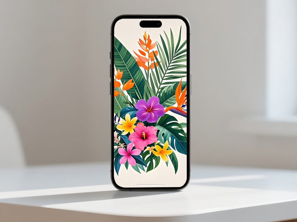 調和と安らぎの花の絵