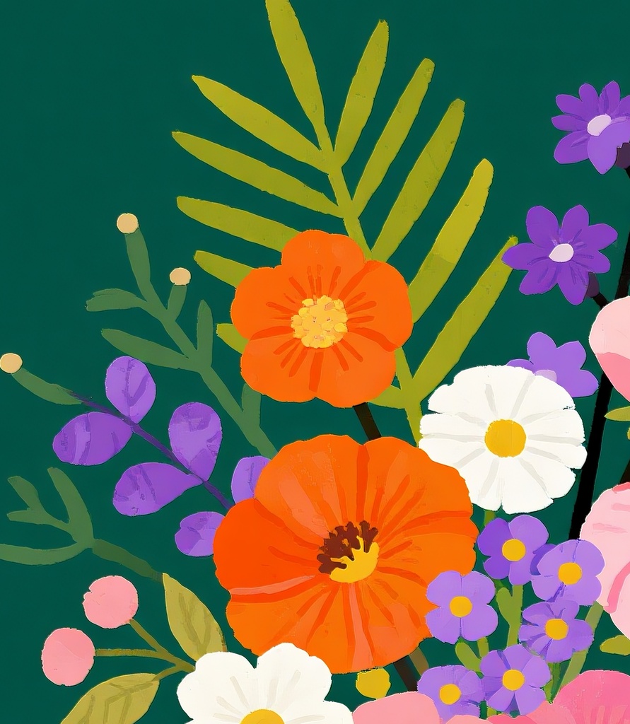 カラフルなブーケ