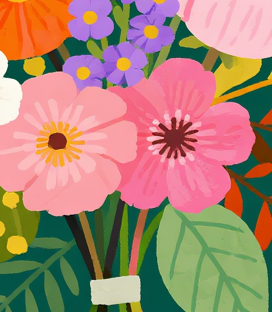 カラフルなブーケ