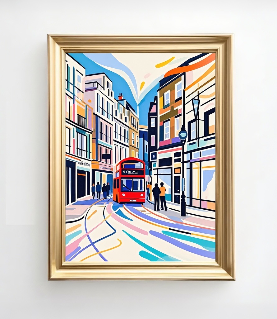 ロンドンの街並みポップアート