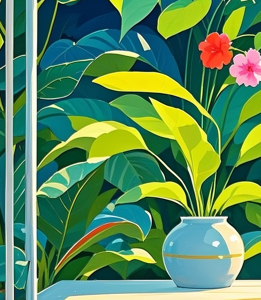 光あふれる花と緑