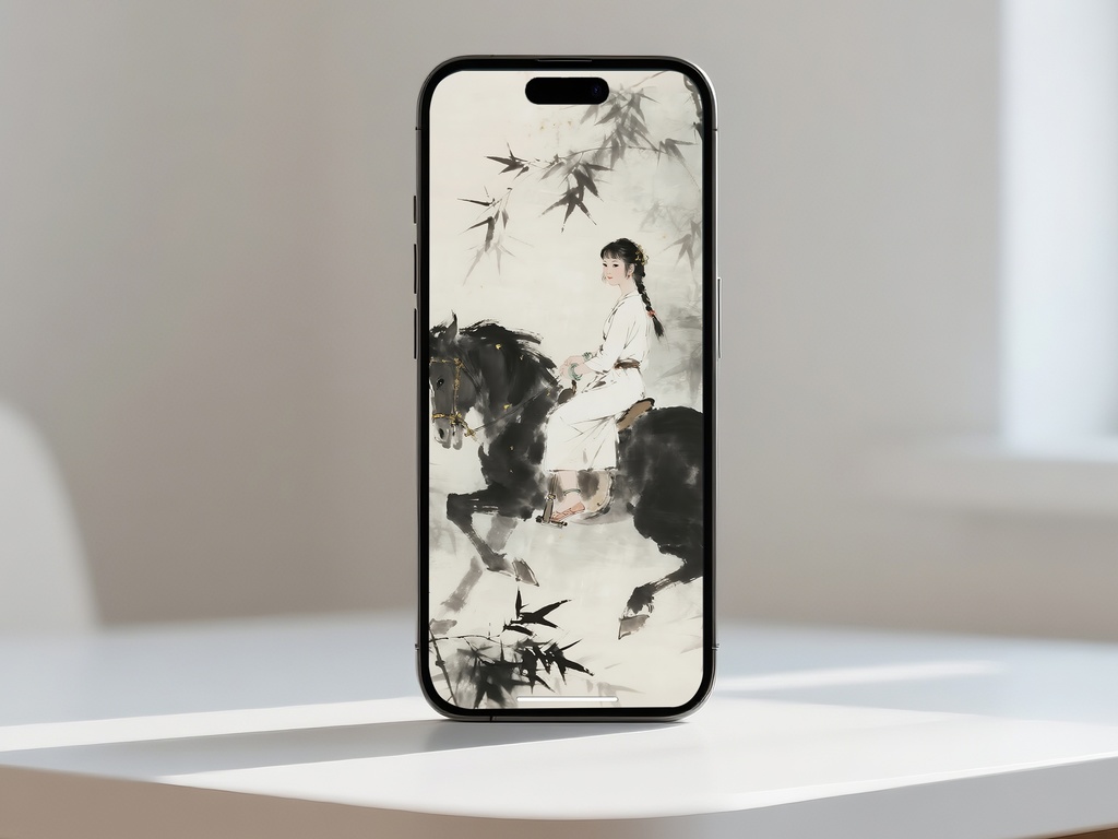 竹林騎乗の少女