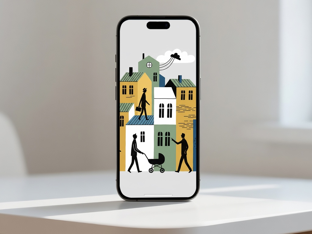 街と人のシルエット