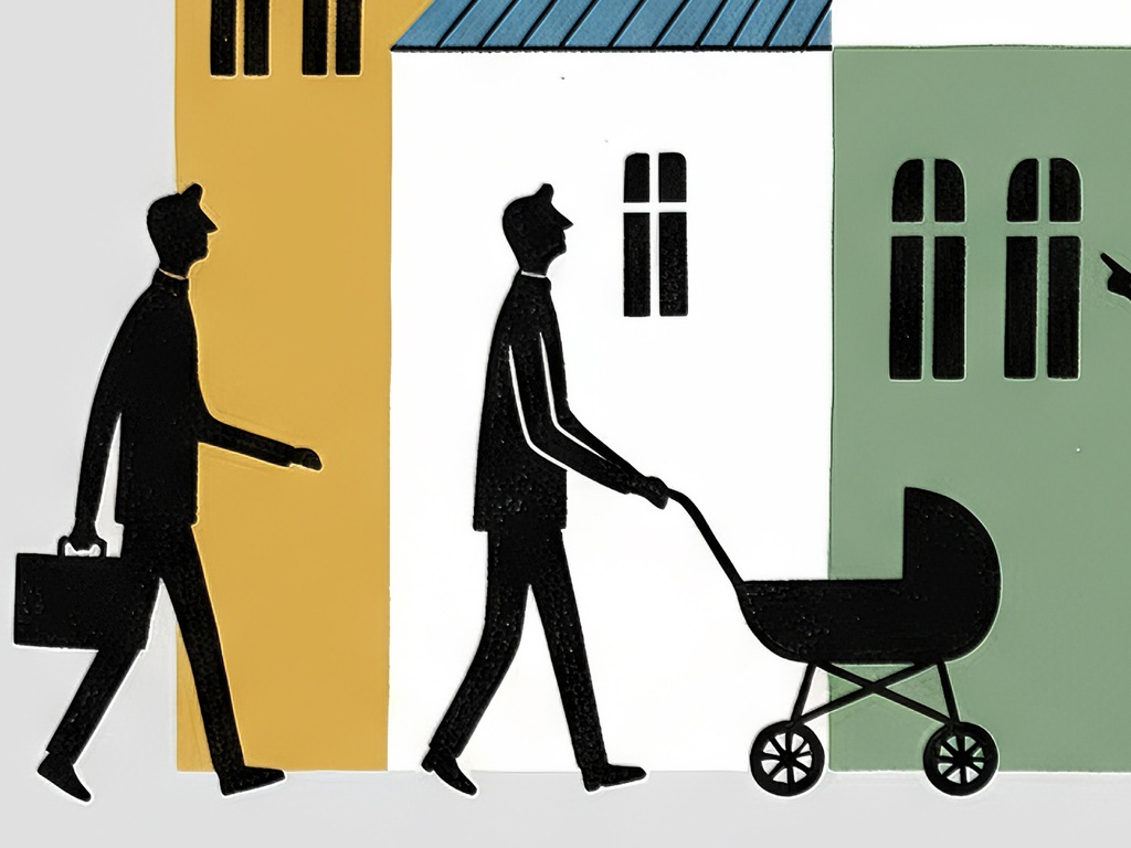 街と人のシルエット