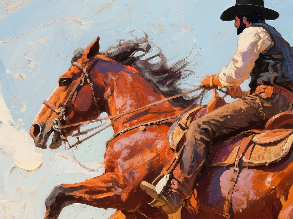 疾走するカウボーイ