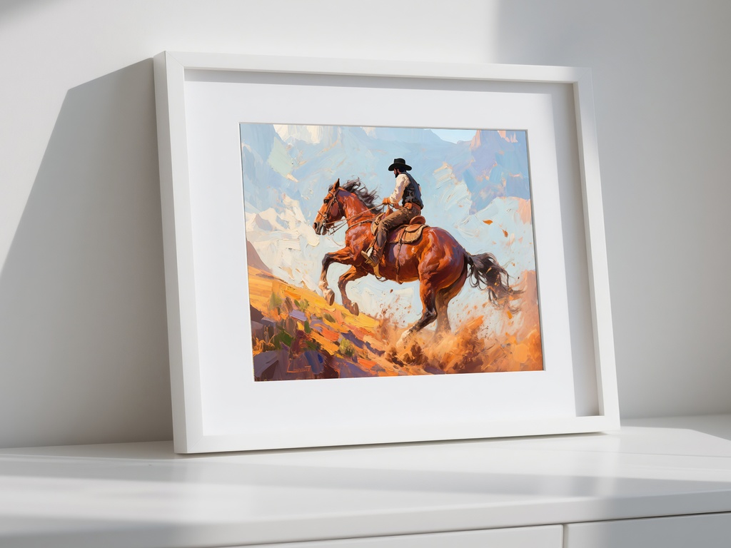 疾走するカウボーイ